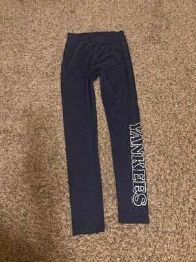New York Yankees Leggings Women's Medium G-III 4Her By Carl Banks Dark Blue